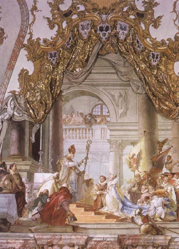 Giovanni Battista Tiepolo The Marriage of the emperor Frederick Barbarosa and Beatrice of Burgundy Norge oil painting art